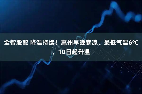全智股配 降温持续！惠州早晚寒凉，最低气温6℃，10日起升温